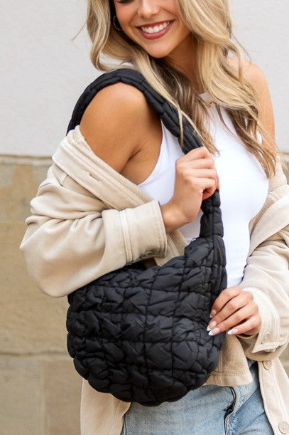 Quilted Puffer Shoulder Bag