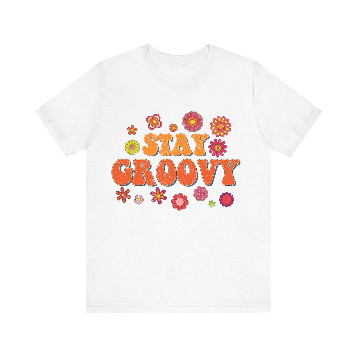 Stay Groovy Vintage Unisex Jersey Short Sleeve Tee Hippie T Shirt Boho Tee Gender Neutral Women's Men's Youth