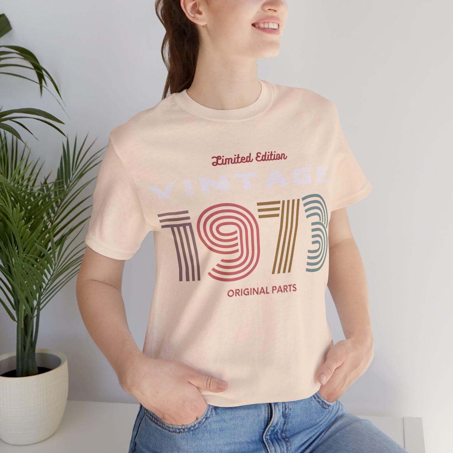 Vintage 1973 Unisex T Shirt Jersey Short Sleeve Tee Limited Edition Original Parts Women's T Shirt Men's Vintage T Shirt Gender Neutral Tee