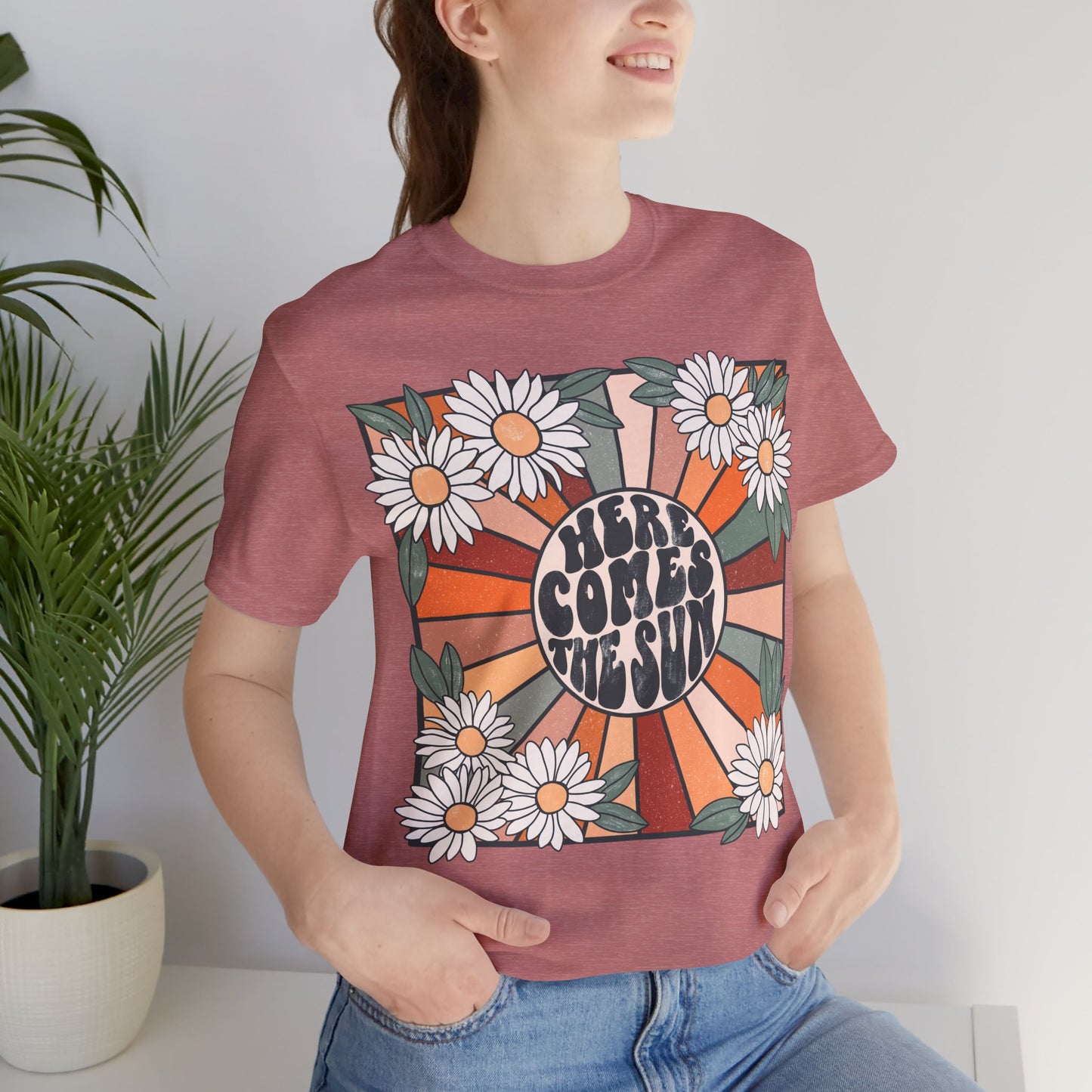 Here Comes the Sun Unisex Jersey Short Sleeve Tee