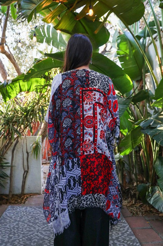 Bohemian Kimono Floral Patchwork