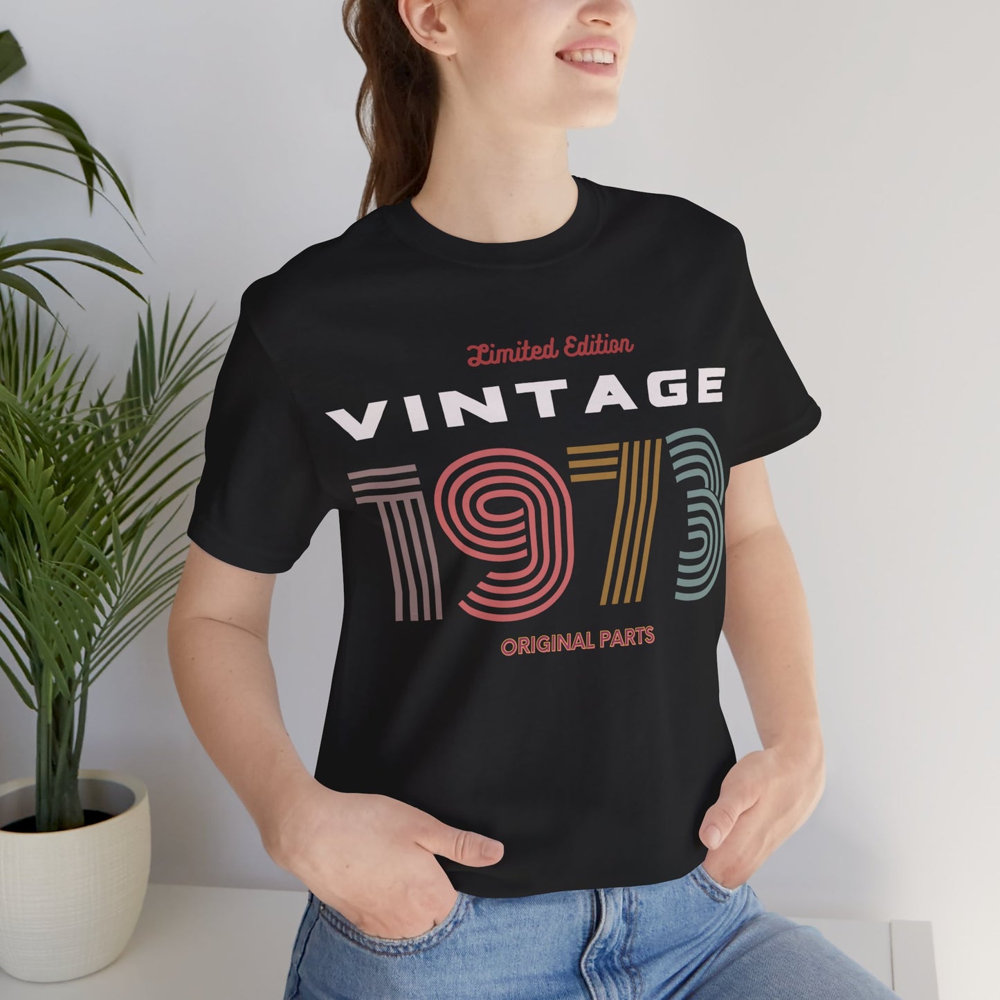 Vintage 1973 Unisex T Shirt Jersey Short Sleeve Tee Limited Edition Original Parts Women's T Shirt Men's Vintage T Shirt Gender Neutral Tee