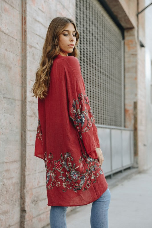 Kimono Floral Long