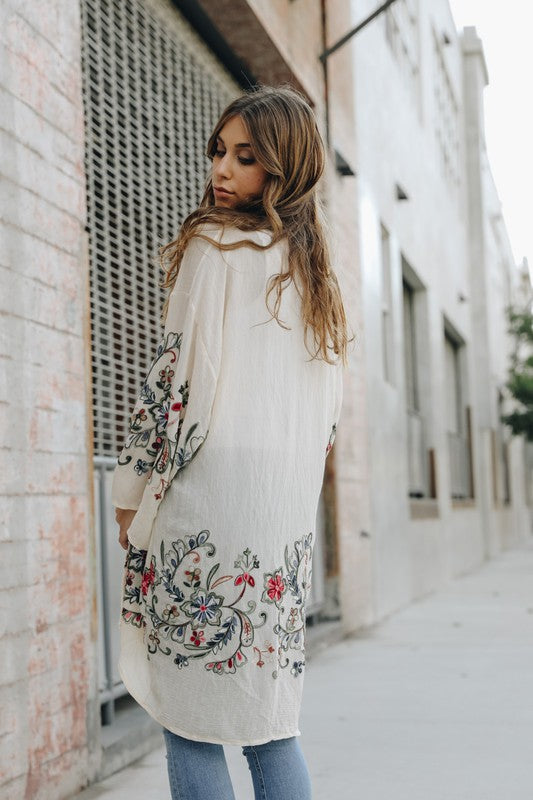 Kimono Floral Long