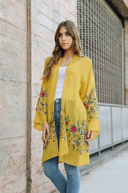 Kimono Floral Long