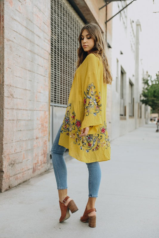 Kimono Floral Long