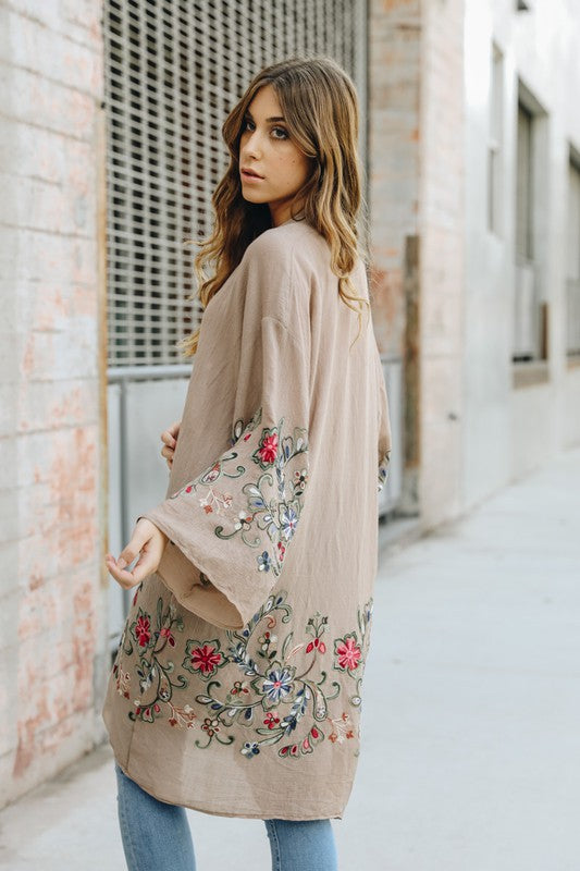 Kimono Floral Long