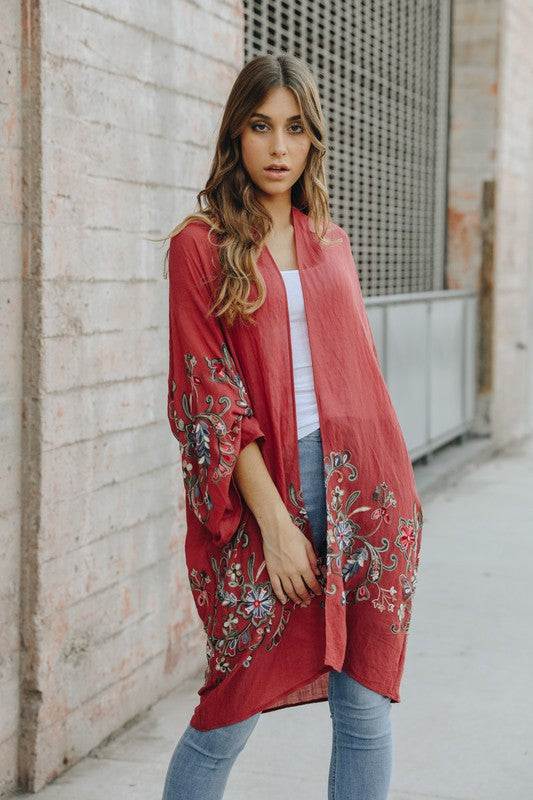 Kimono Floral Long