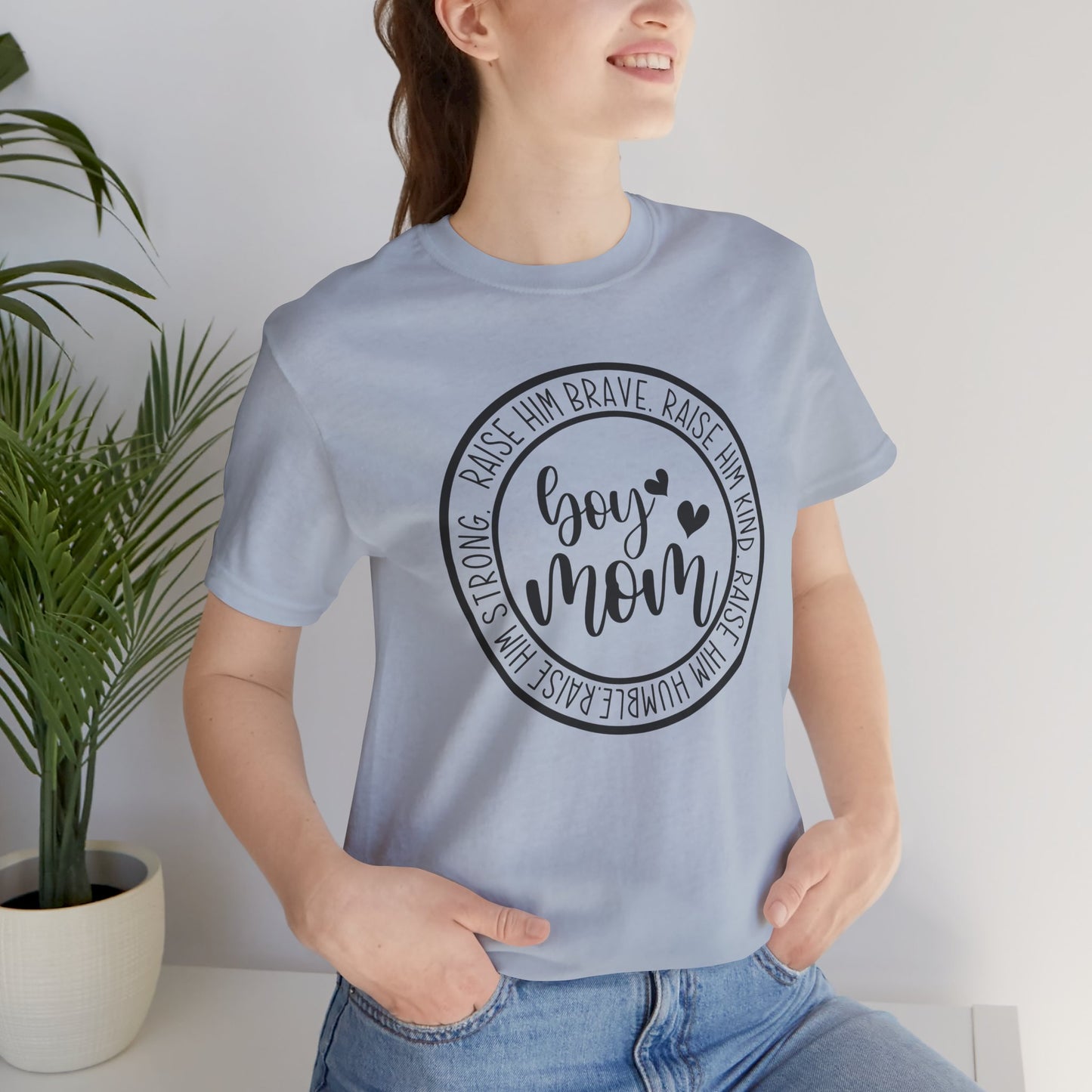 Women's Boy Mom T Shirt Unisex Jersey Short Sleeve Tee Women's T Shirt