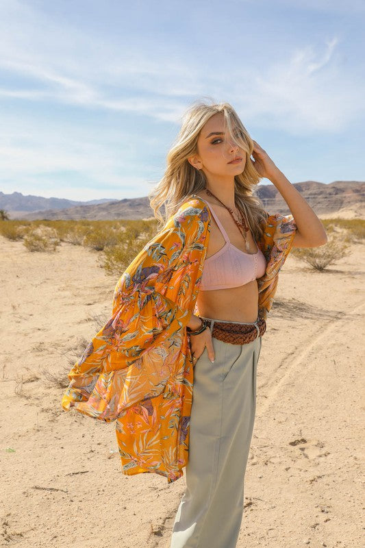 Boho Tropical Kimono