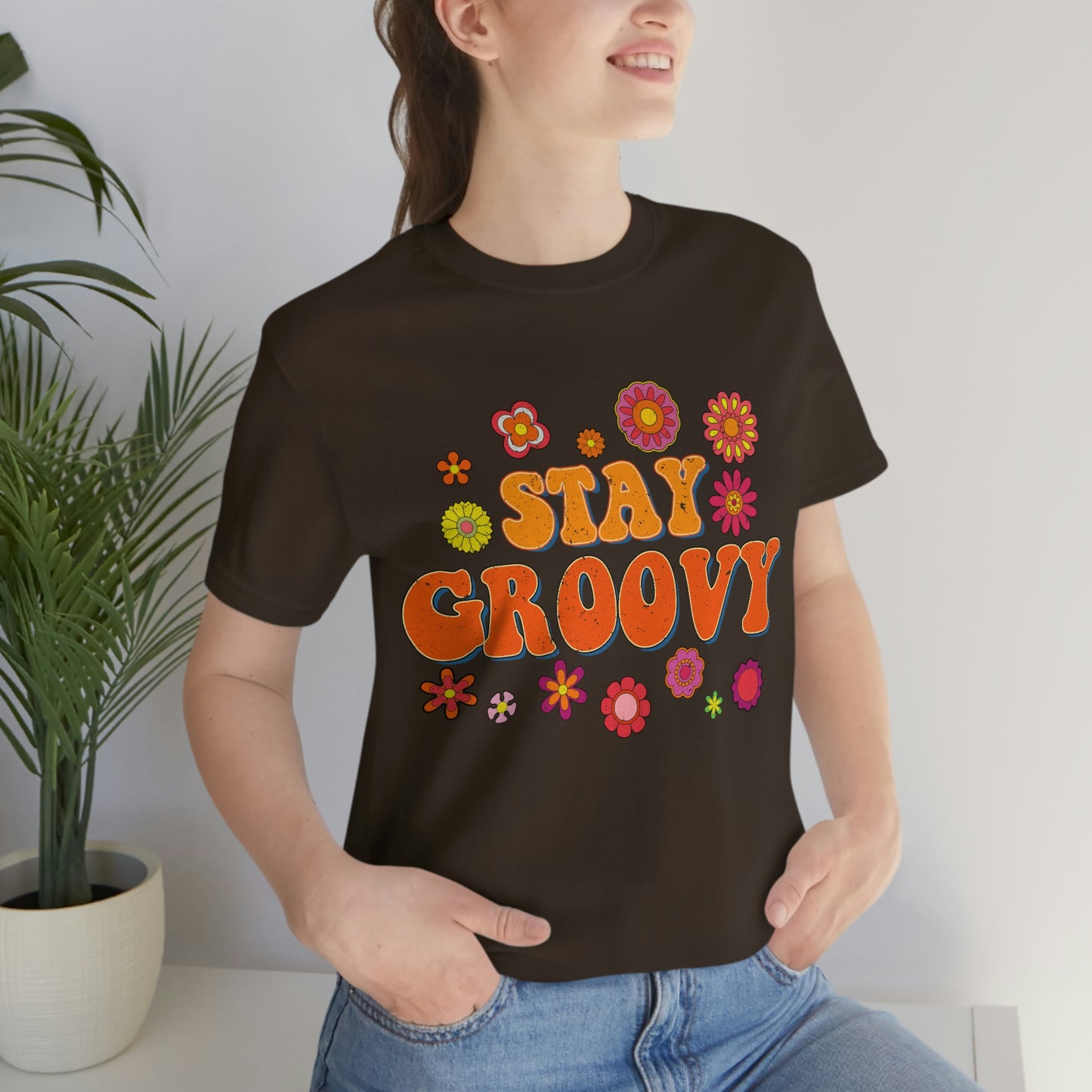 Stay Groovy Vintage Unisex Jersey Short Sleeve Tee Hippie T Shirt Boho Tee Gender Neutral Women's Men's Youth