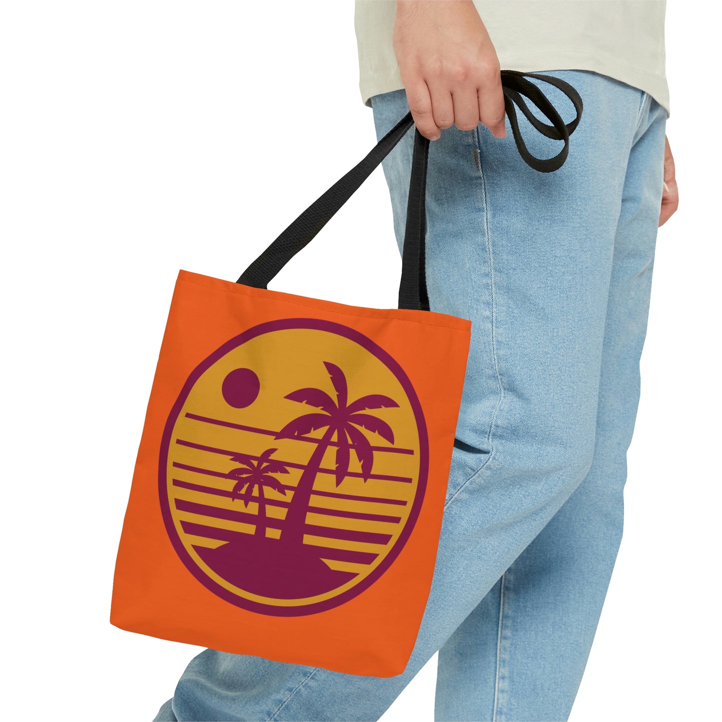 AOP Beach Tote Bag Spring Summer Palm Tree Sun