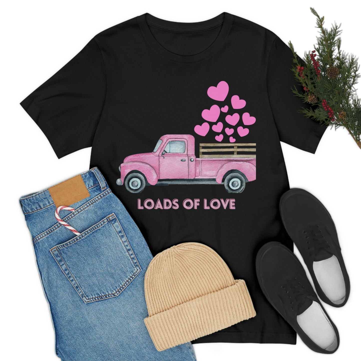 Women's Loads of Love T Shirt Unisex Jersey Short Sleeve Tee Valentine's Day Lovers Anniversary Wedding