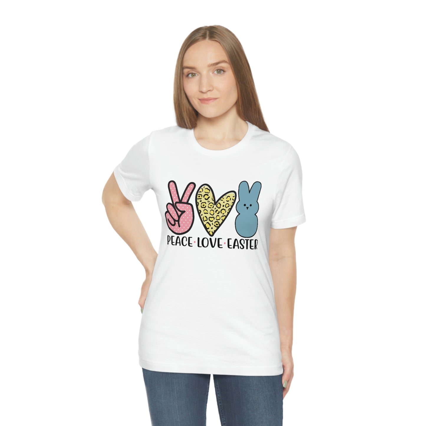 Women's Peace Love Easter Unisex Jersey Short Sleeve Tee Gender Neutral