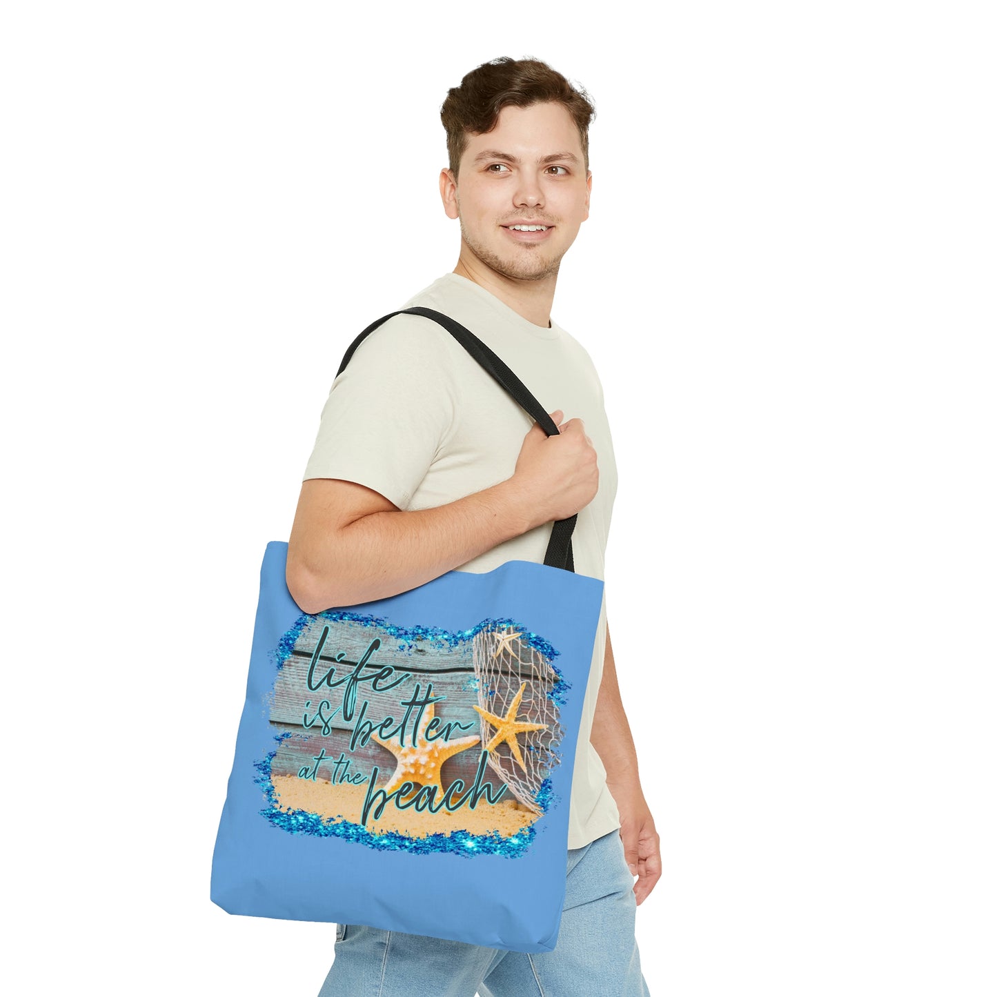 AOP Life is Better at the Beach Tote Bag Summer Tote Bag Spring Unisex