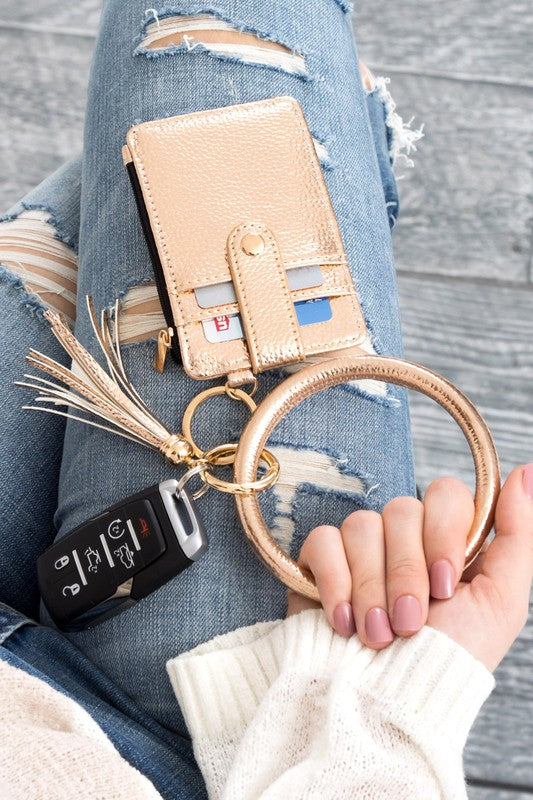 Key Ring Wallet Bracelet-Wallet Coin Purse-Bracelet Key Ring