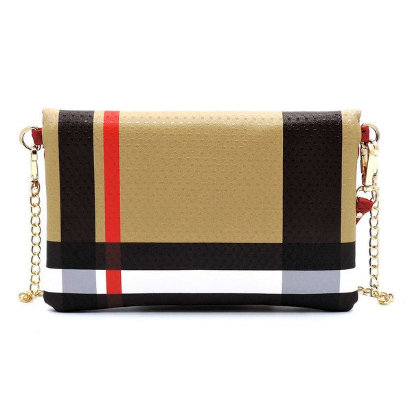 Plaid Envelope Clutch