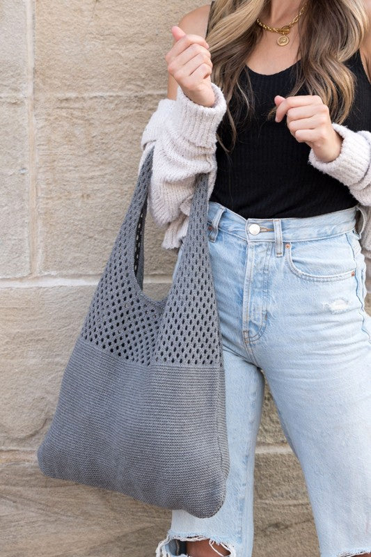 Boho Knit Hobo Bag