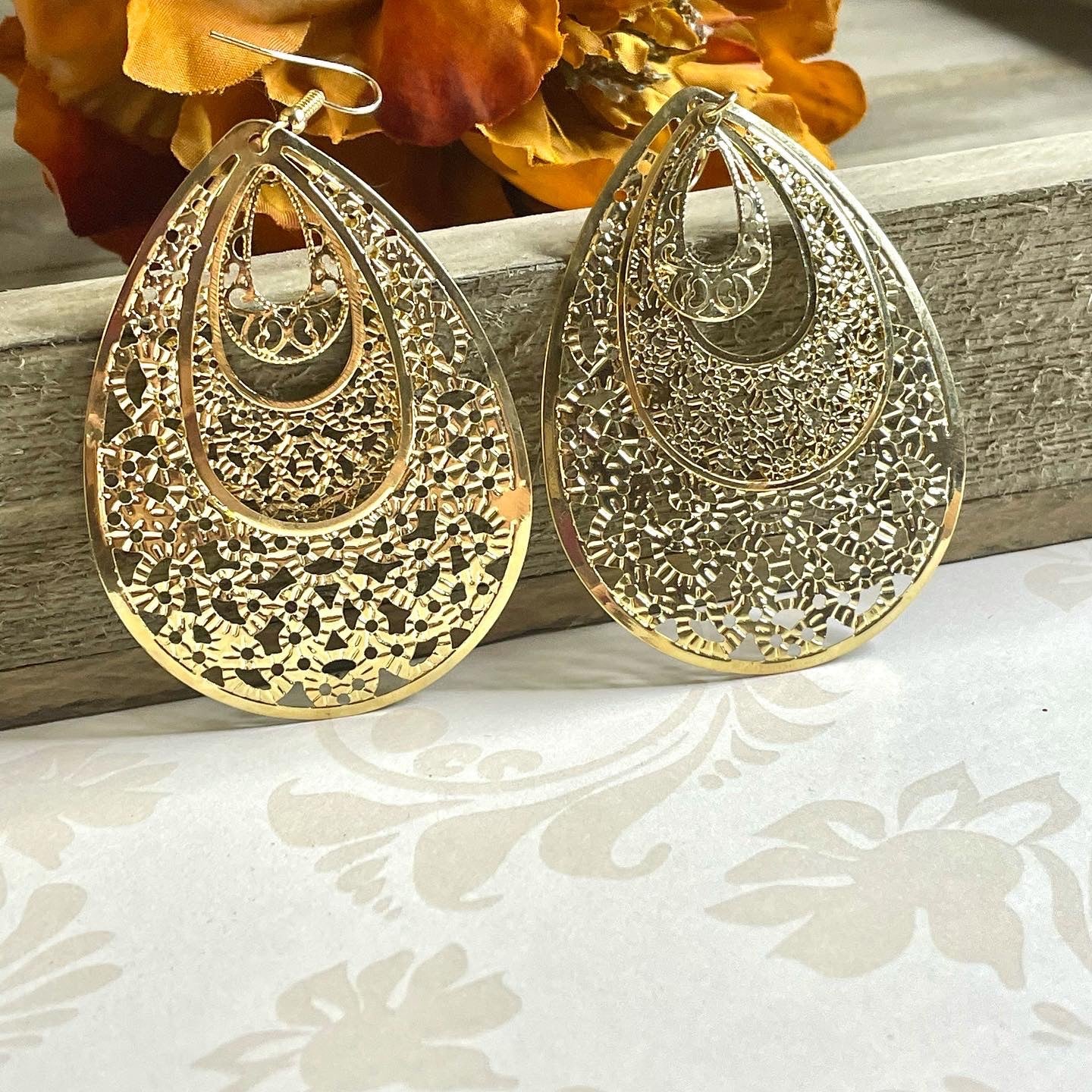 Gold Drop Earrings