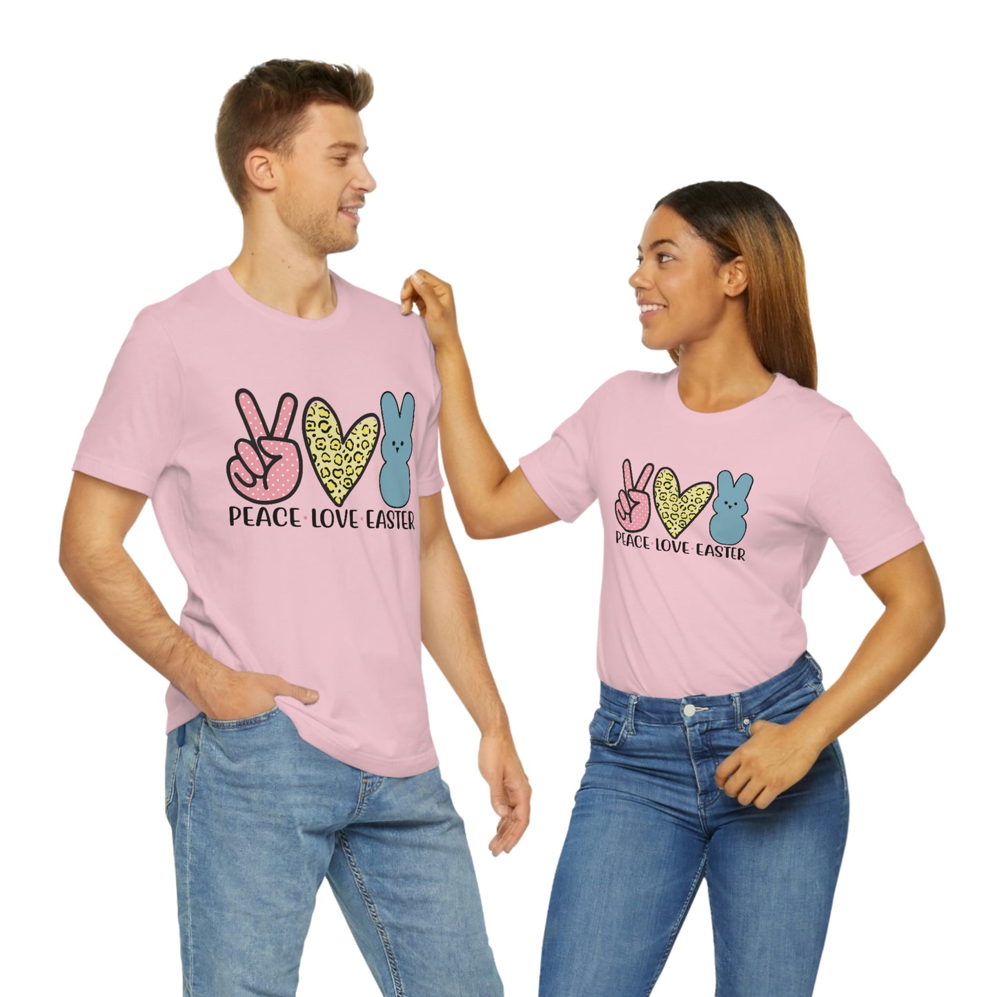 Women's Peace Love Easter Unisex Jersey Short Sleeve Tee Gender Neutral