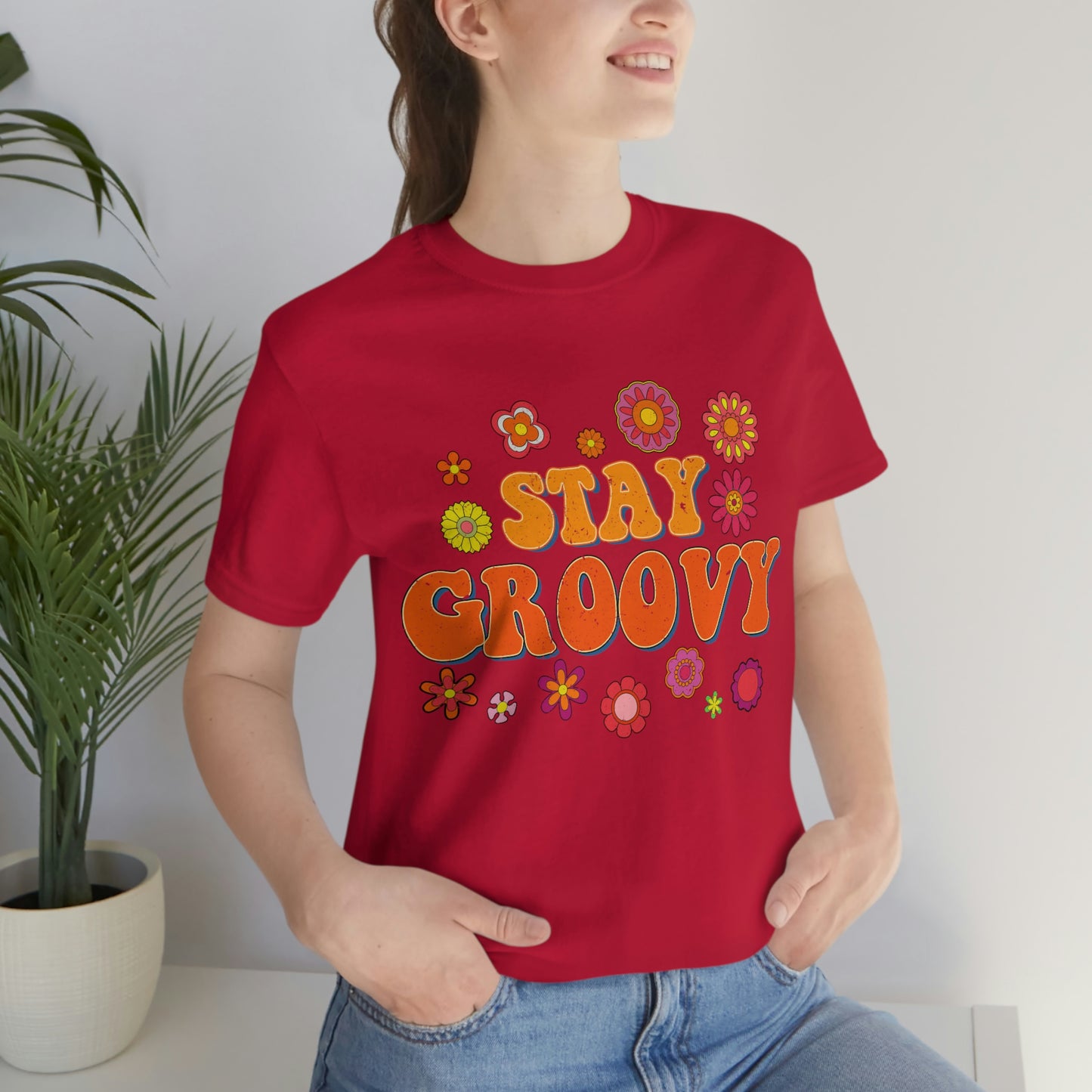 Stay Groovy Vintage Unisex Jersey Short Sleeve Tee Hippie T Shirt Boho Tee Gender Neutral Women's Men's Youth