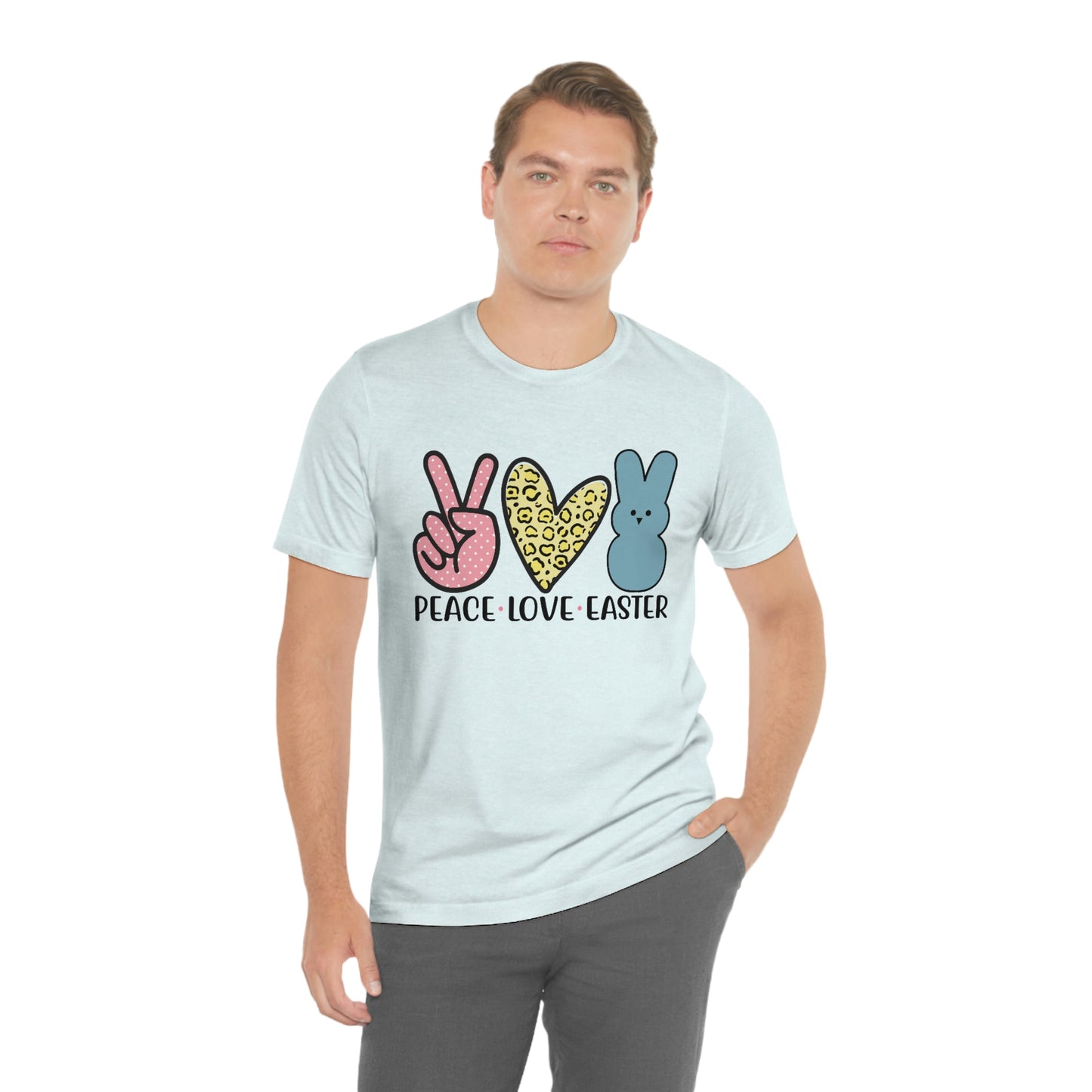 Women's Peace Love Easter Unisex Jersey Short Sleeve Tee Gender Neutral