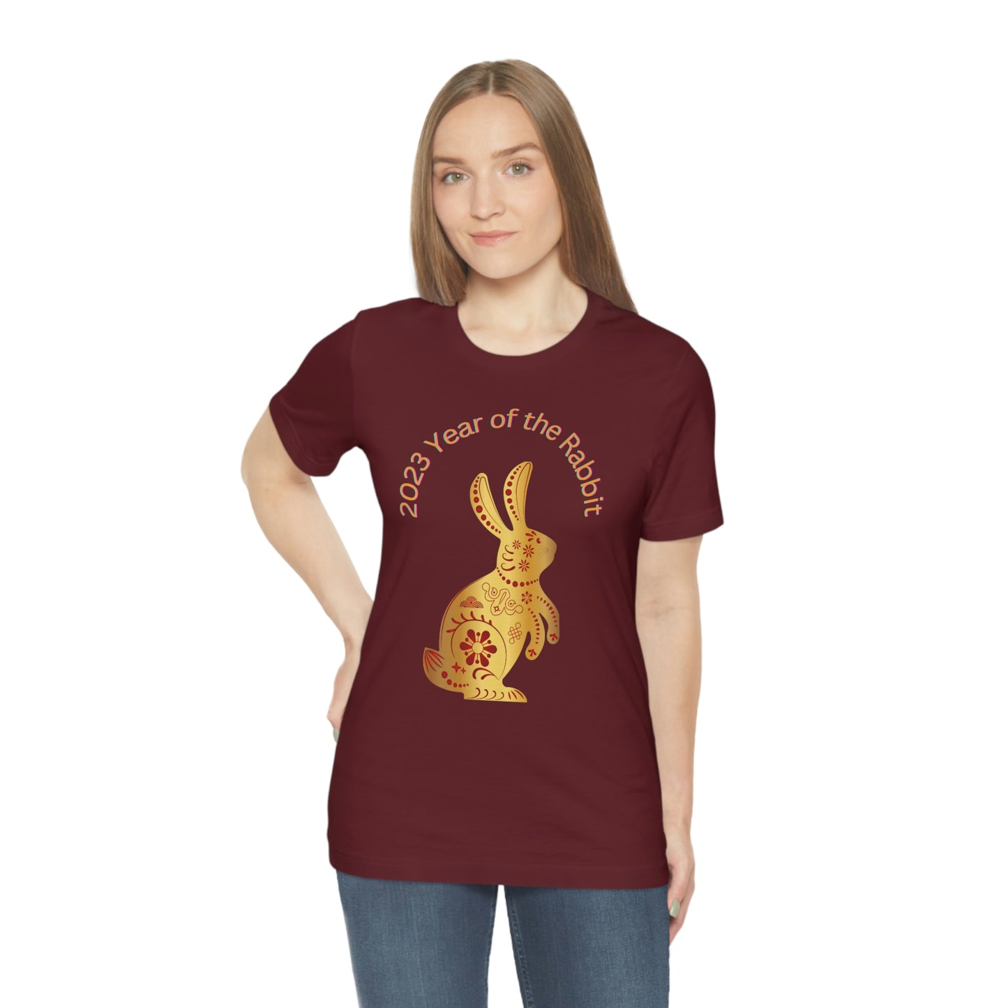 Chinese Lunar New Year 2023 Women's T Shirt Unisex Jersey Short Sleeve Tee Women's Men's Gender Neutral Year of the Rabbit