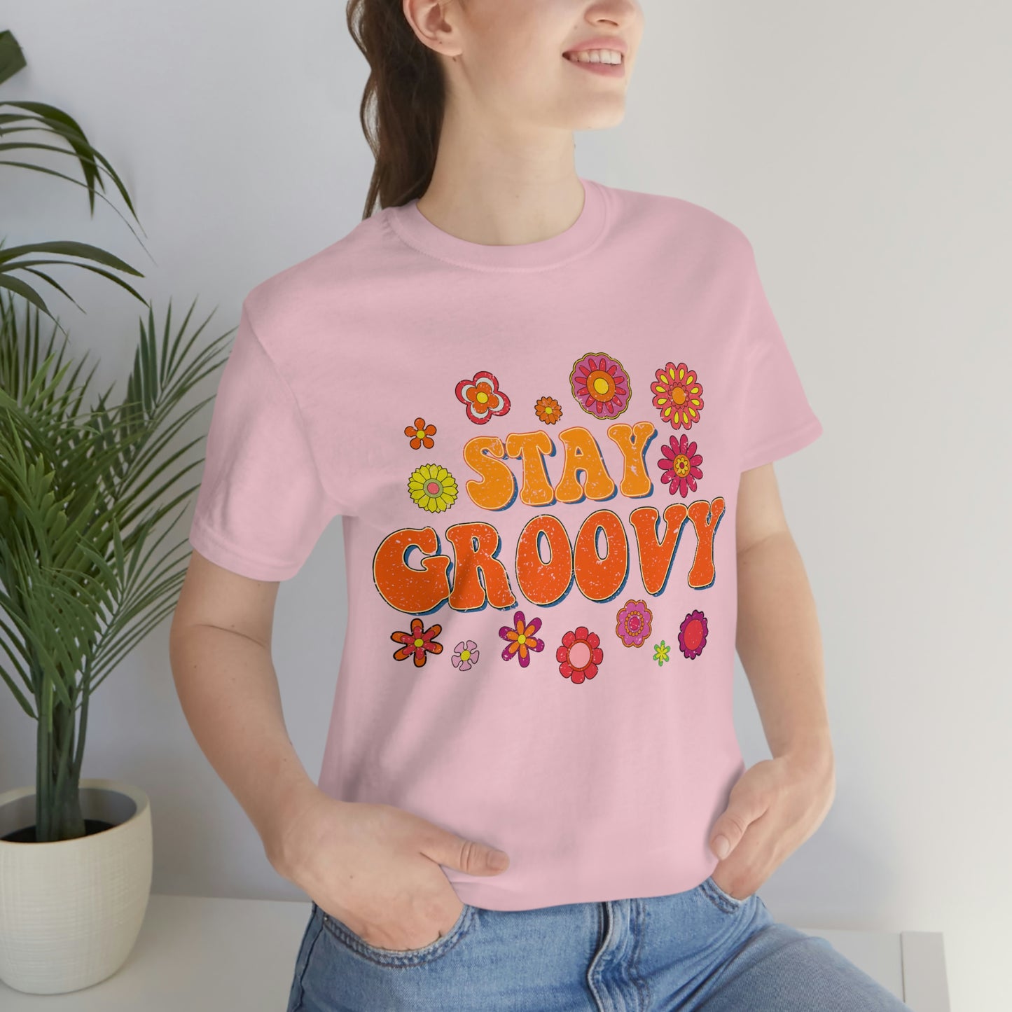 Stay Groovy Vintage Unisex Jersey Short Sleeve Tee Hippie T Shirt Boho Tee Gender Neutral Women's Men's Youth