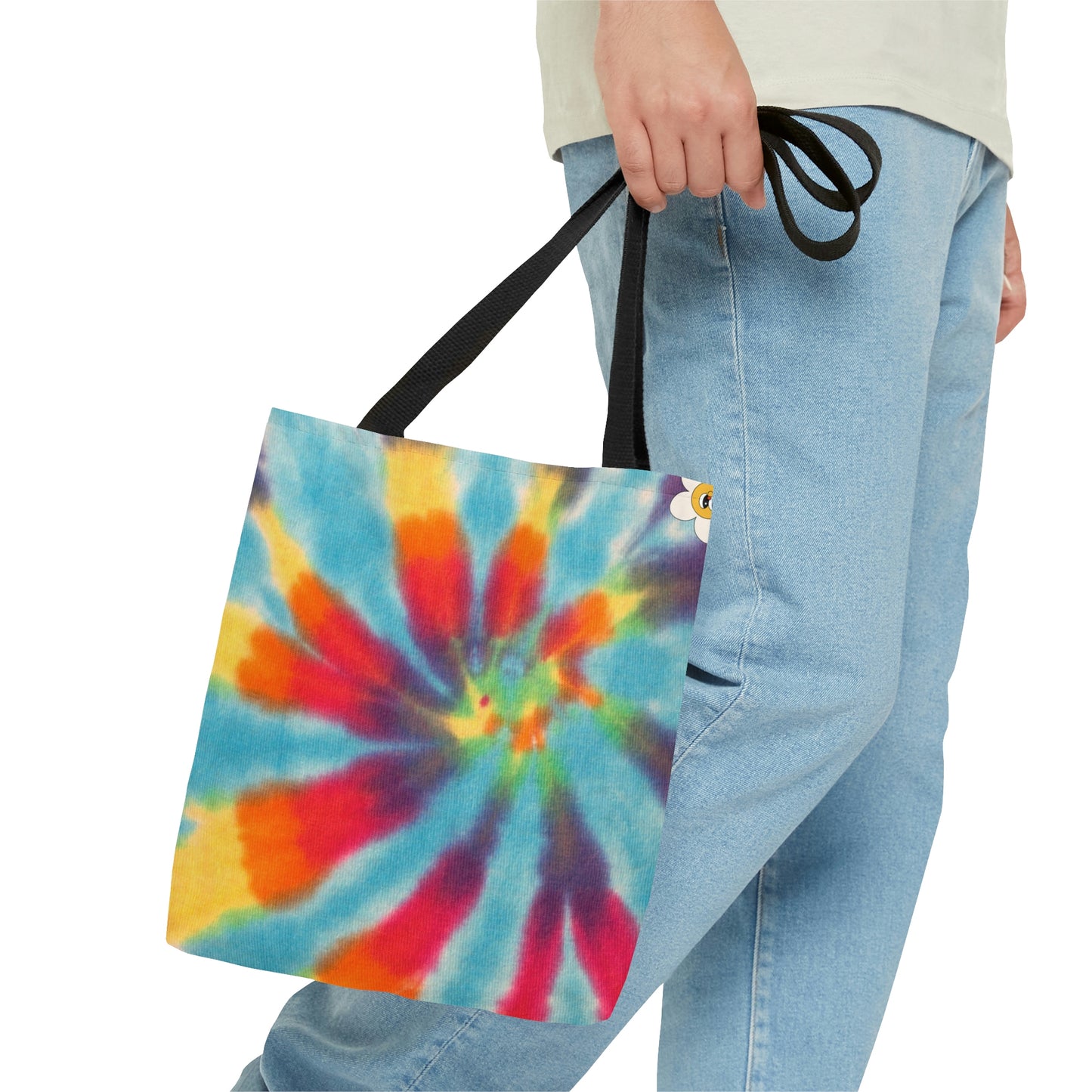 AOP Retro Flower Tote Bag Fun Design 3D Tote Bag Women's Unisex