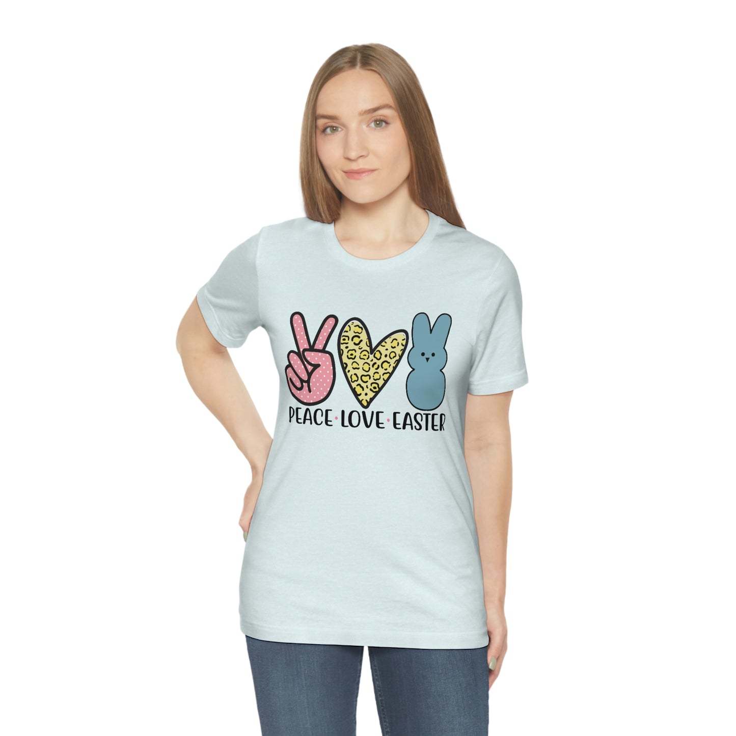 Women's Peace Love Easter Unisex Jersey Short Sleeve Tee Gender Neutral