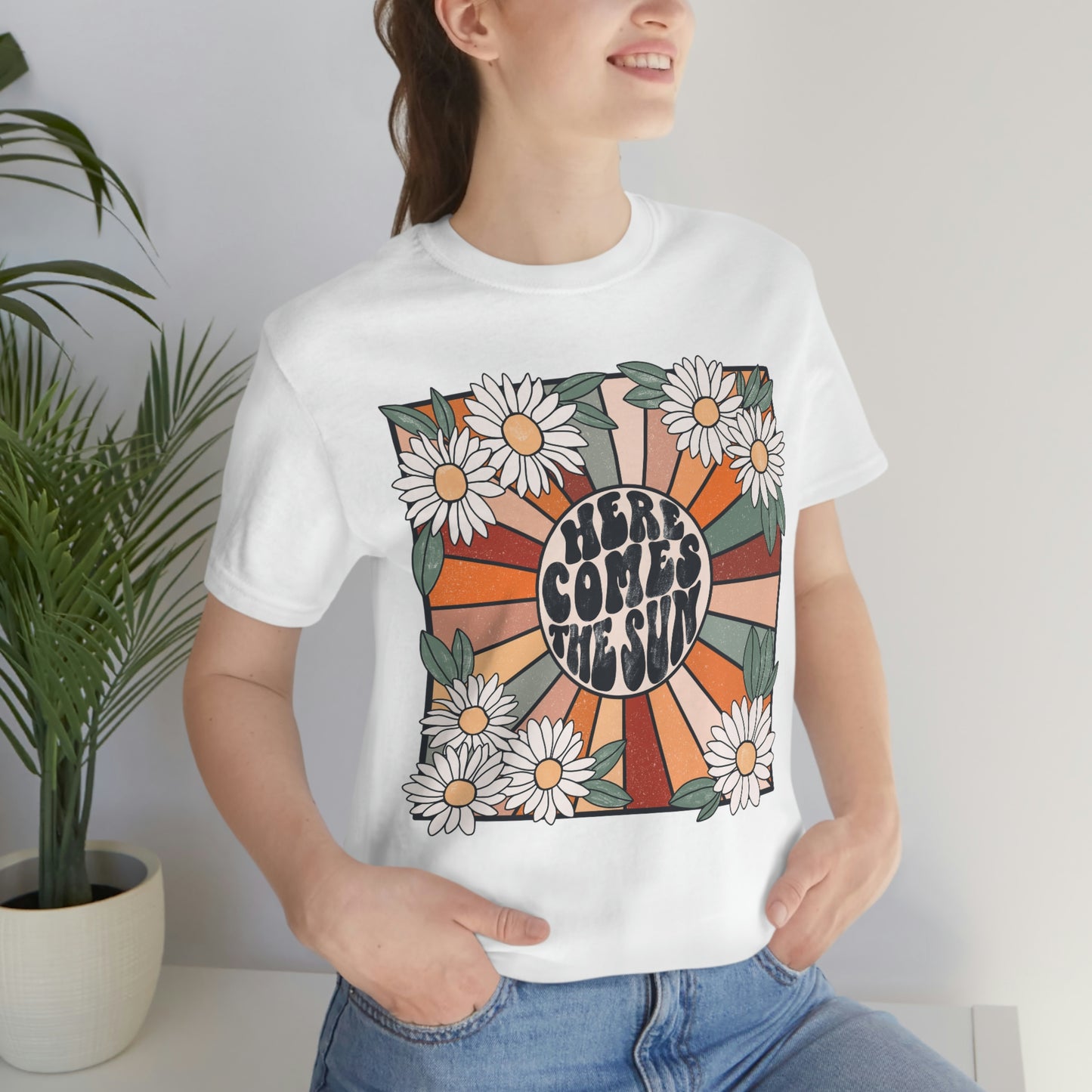 Here Comes the Sun Unisex Jersey Short Sleeve Tee