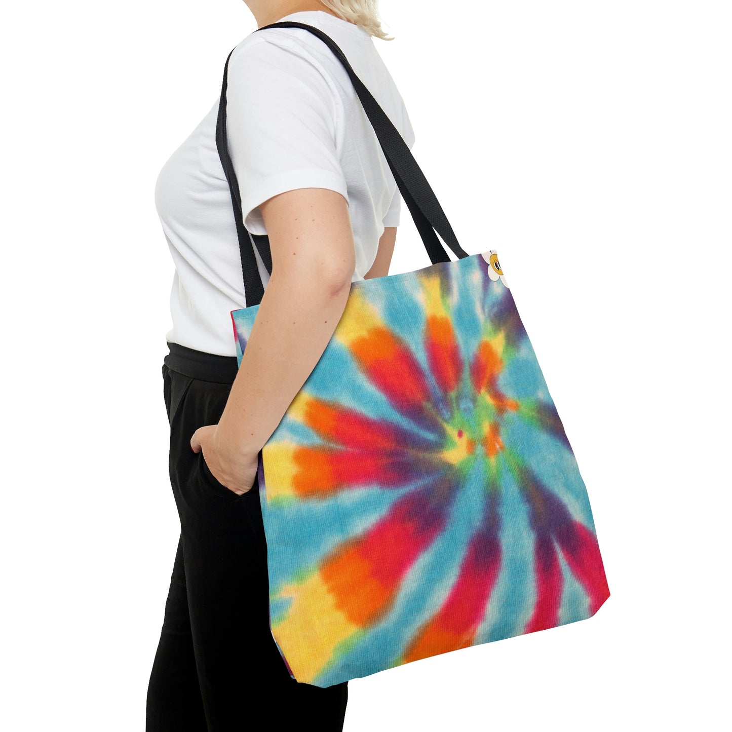 AOP Retro Flower Tote Bag Fun Design 3D Tote Bag Women's Unisex