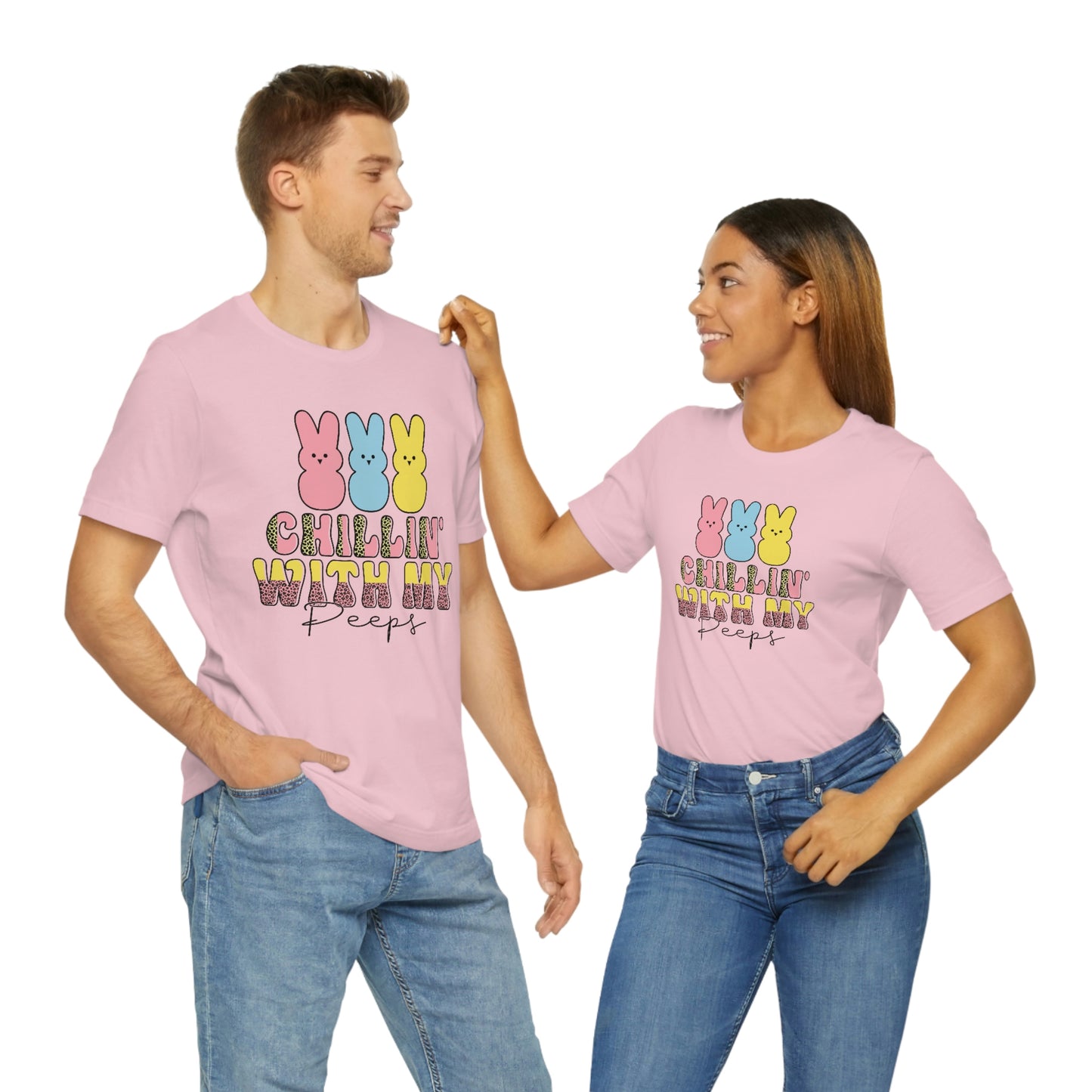 Women's Chillin With My Peeps T Shirt Unisex Tee Jersey Short Sleeve Tee TShirt