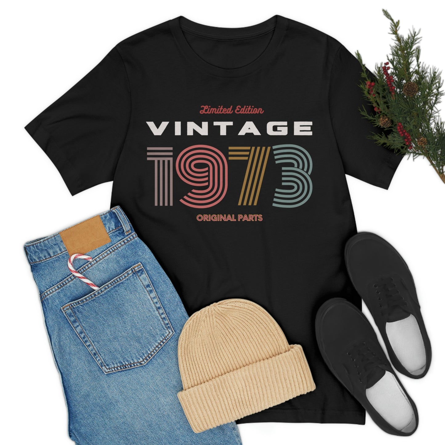 Vintage 1973 Unisex T Shirt Jersey Short Sleeve Tee Limited Edition Original Parts Women's T Shirt Men's Vintage T Shirt Gender Neutral Tee