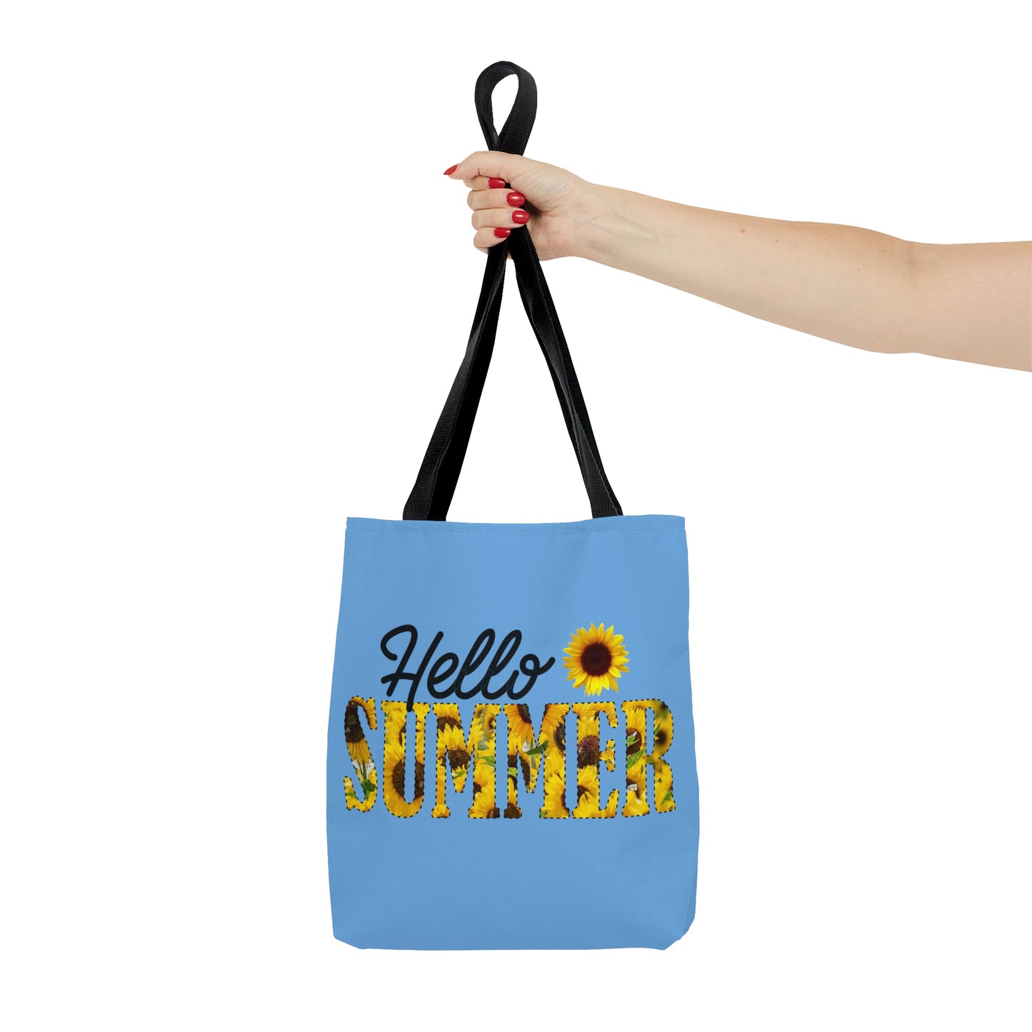 Hello Summer Sunflower AOP Tote Bag Women's Tote Bag Unisex Tote Bag Gender Neutral Tote