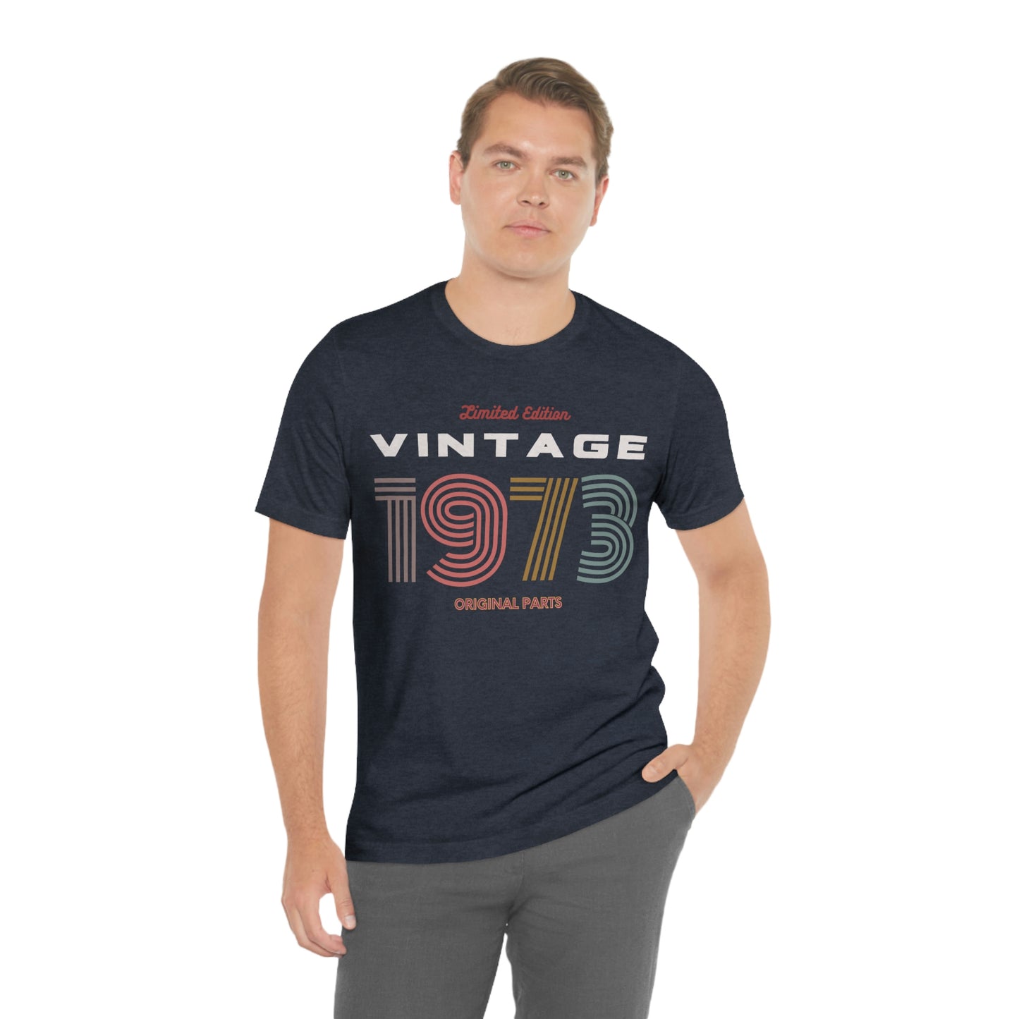 Vintage 1973 Unisex T Shirt Jersey Short Sleeve Tee Limited Edition Original Parts Women's T Shirt Men's Vintage T Shirt Gender Neutral Tee