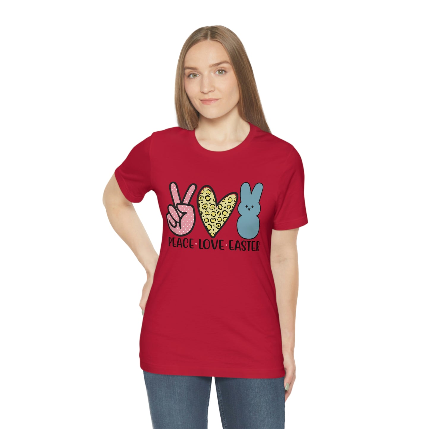 Women's Peace Love Easter Unisex Jersey Short Sleeve Tee Gender Neutral