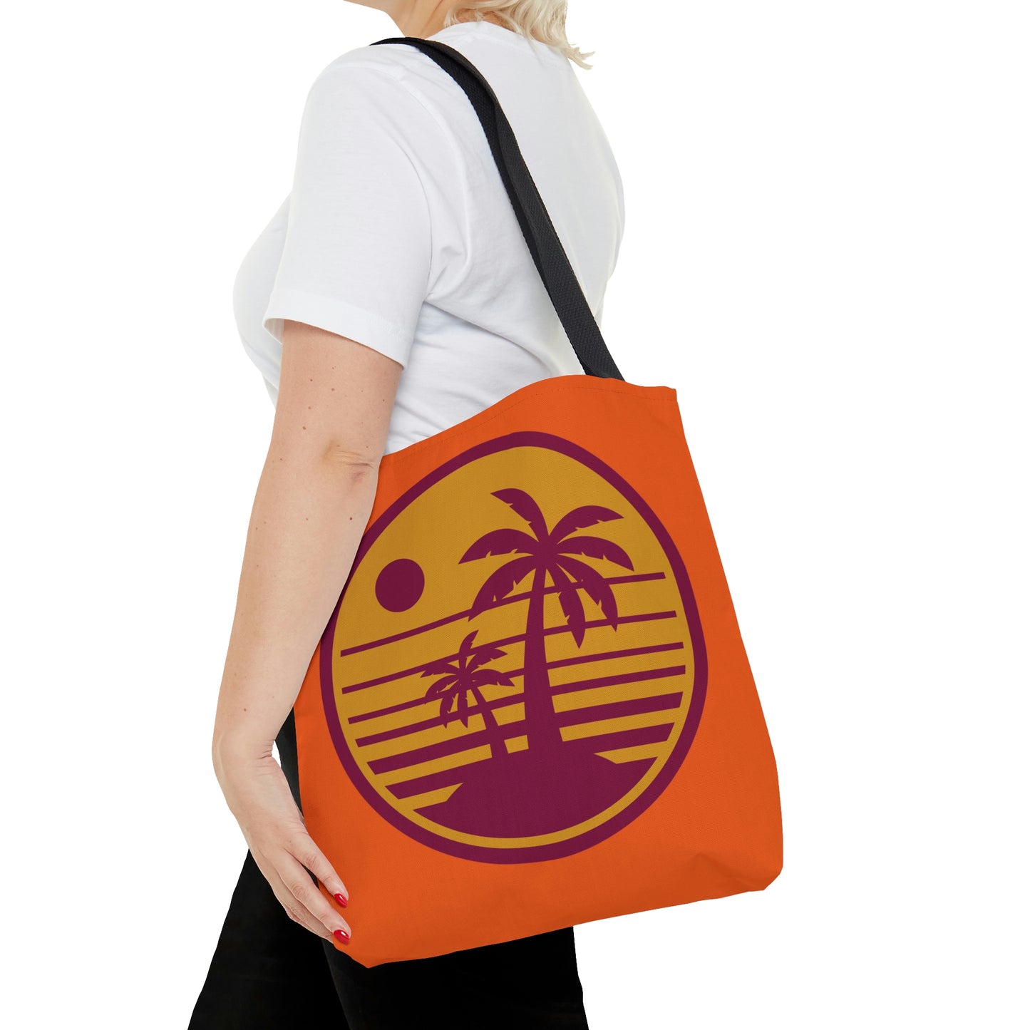 AOP Beach Tote Bag Spring Summer Palm Tree Sun