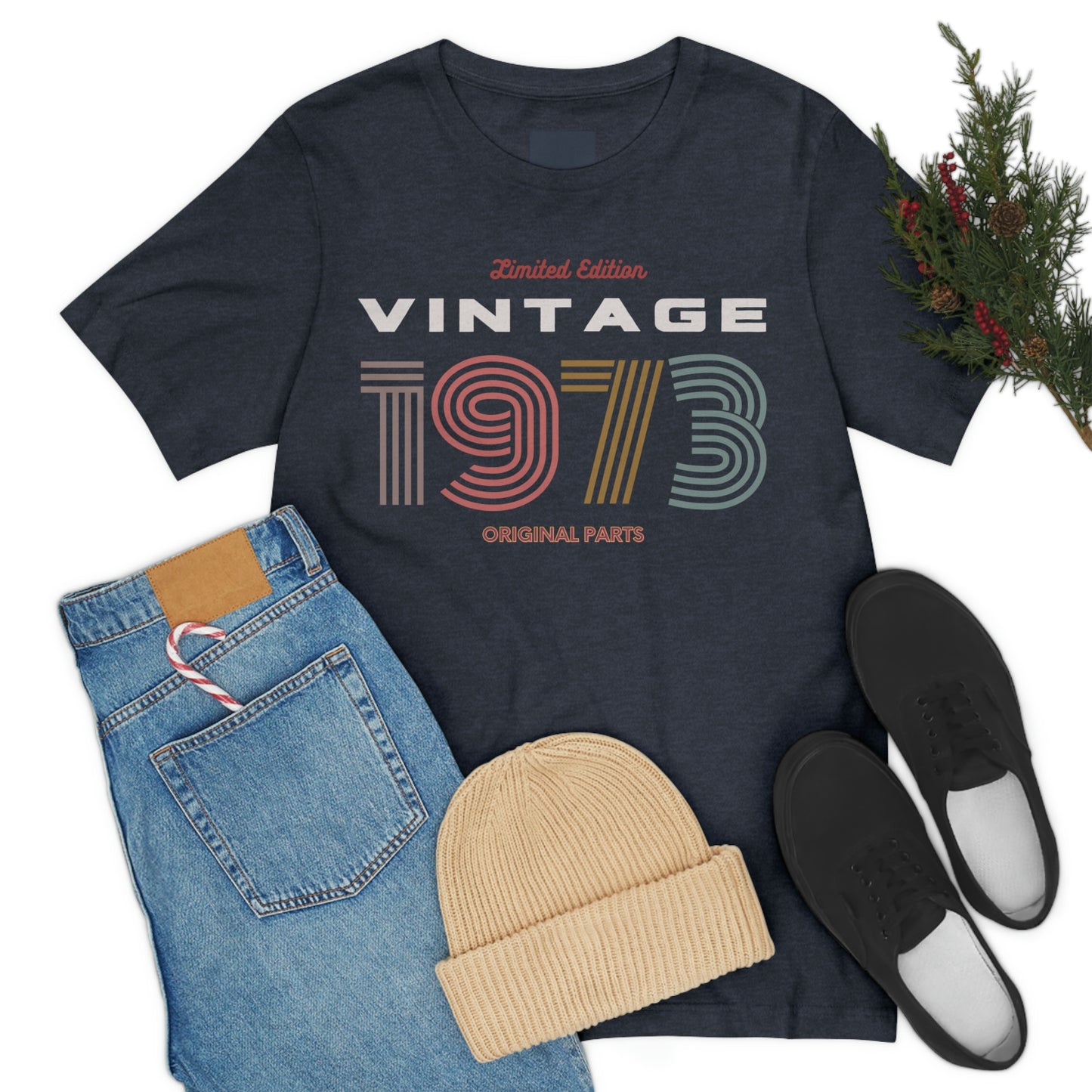 Vintage 1973 Unisex T Shirt Jersey Short Sleeve Tee Limited Edition Original Parts Women's T Shirt Men's Vintage T Shirt Gender Neutral Tee