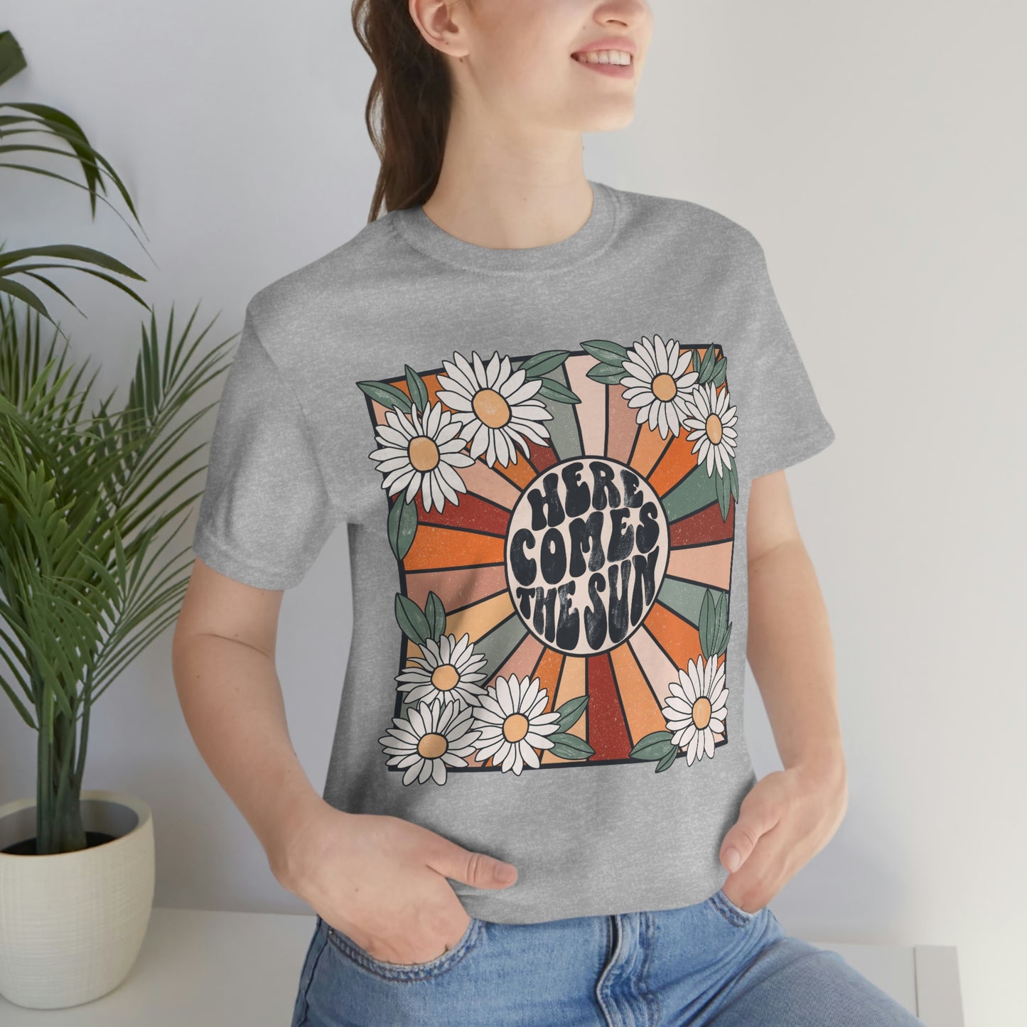 Here Comes the Sun Unisex Jersey Short Sleeve Tee