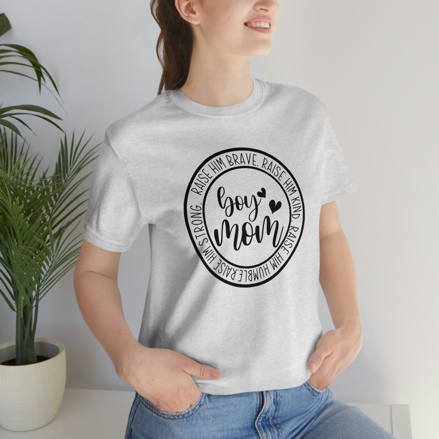 Women's Boy Mom T Shirt Unisex Jersey Short Sleeve Tee Women's T Shirt