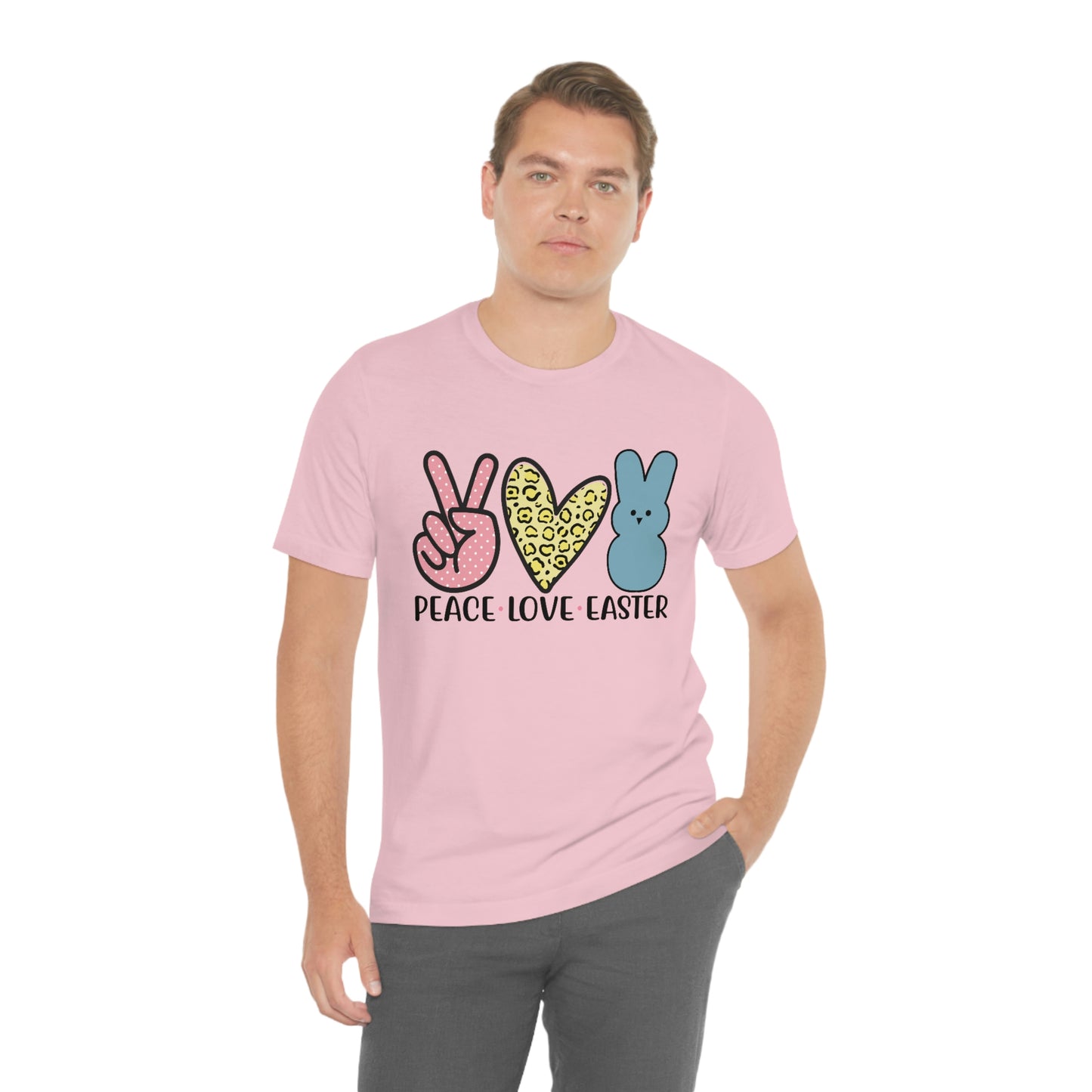 Women's Peace Love Easter Unisex Jersey Short Sleeve Tee Gender Neutral