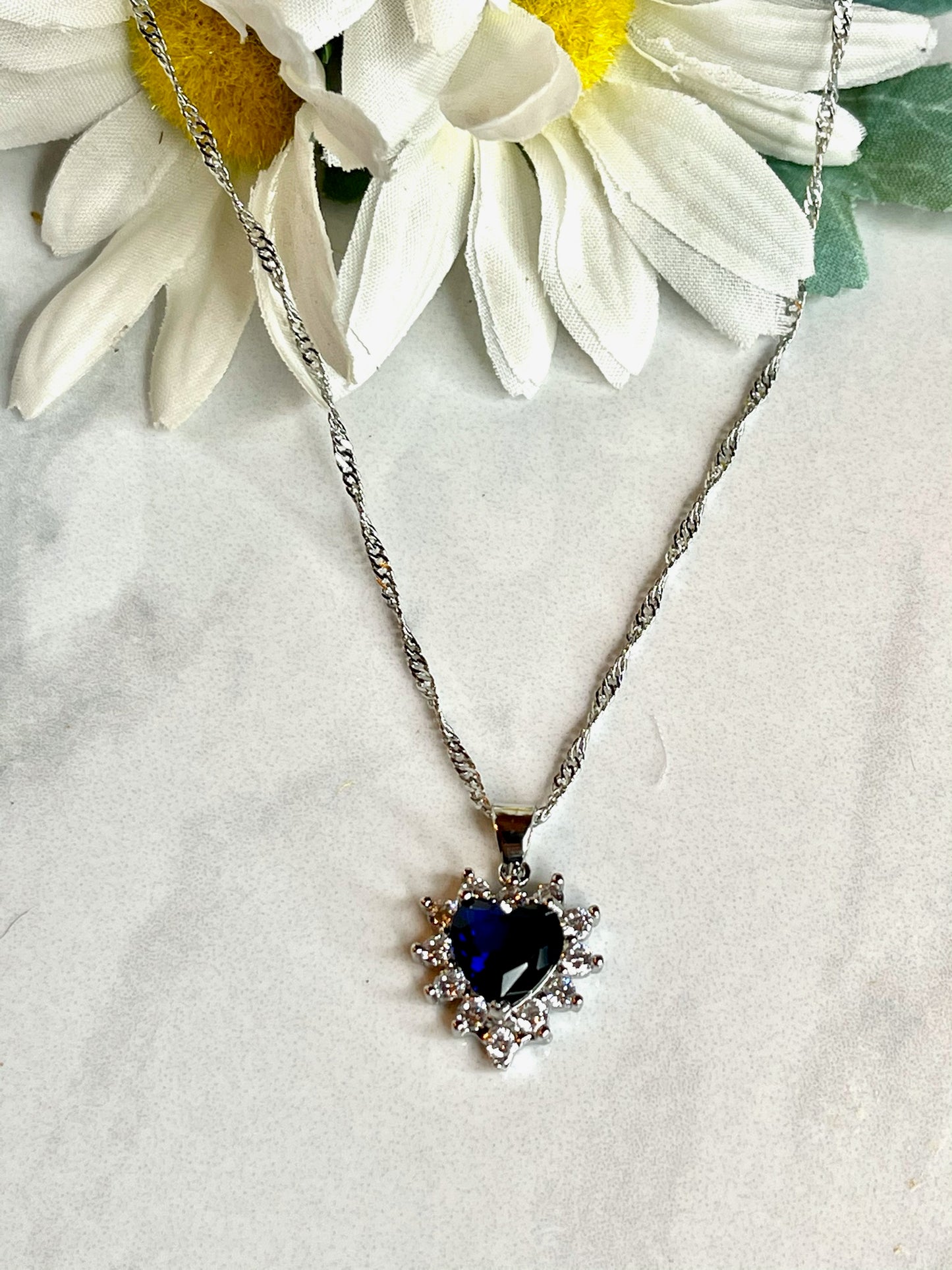 Blue Sapphire Pendant Necklace