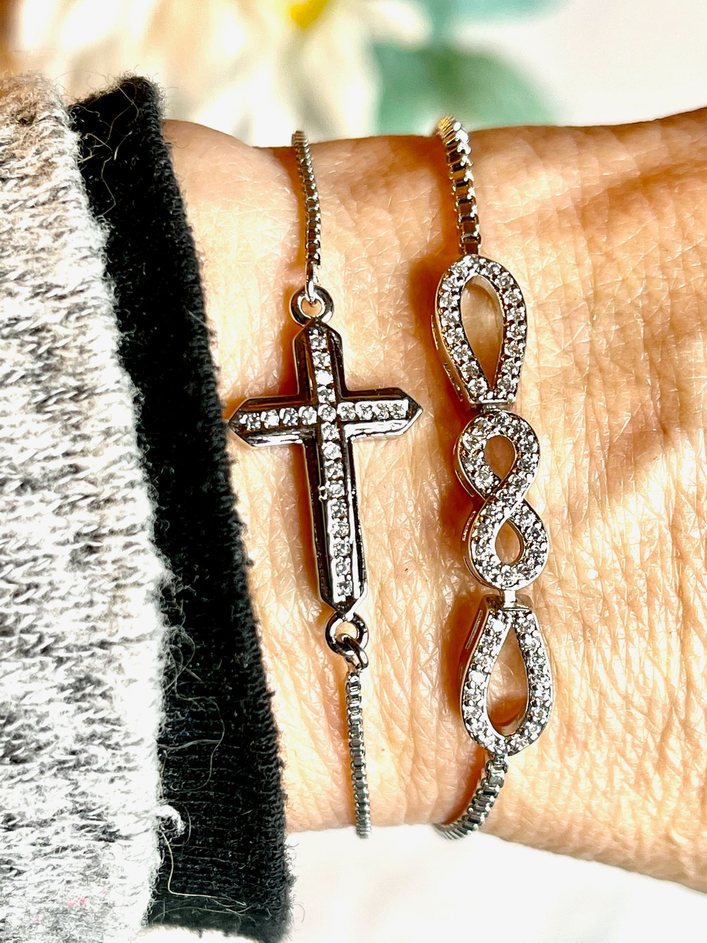 Silver Cross Bracelet