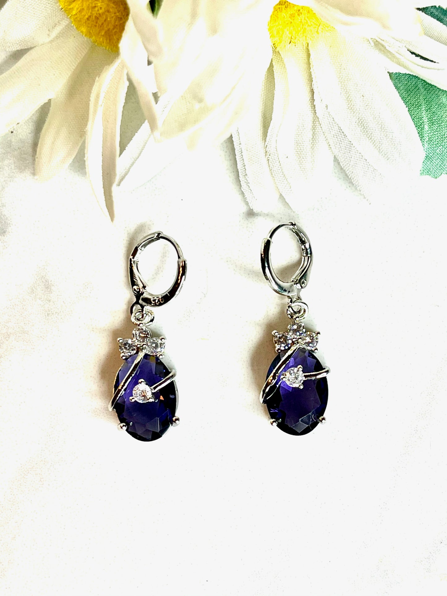 Amethyst Huggie Earrings