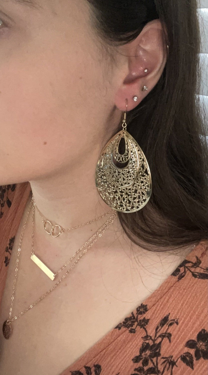 Gold Drop Earrings