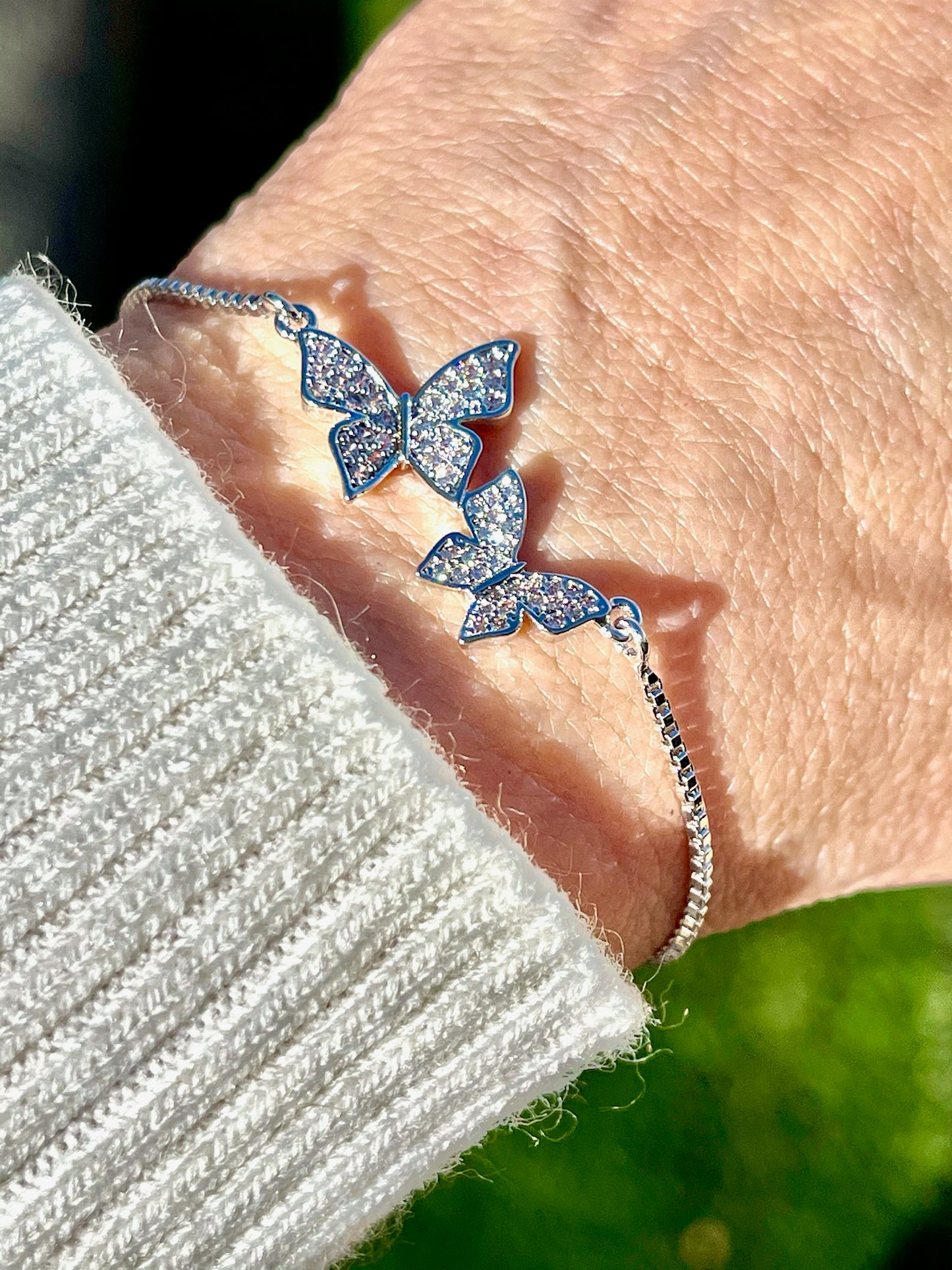 Sterling Silver Butterfly Bracelet