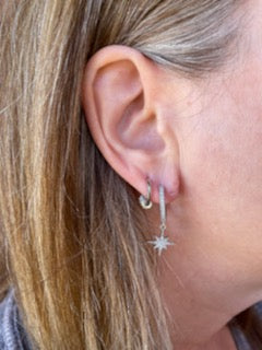 Star Moon Huggie Earrings