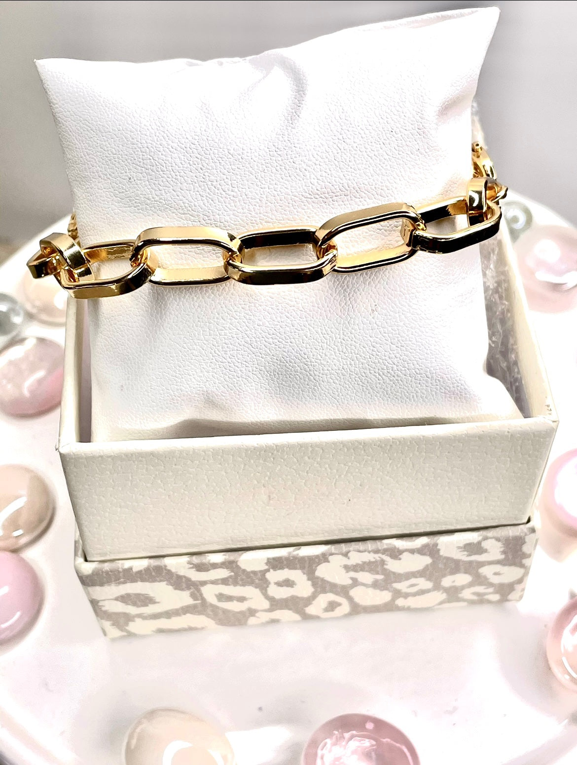 Gold Chain Link Bracelet