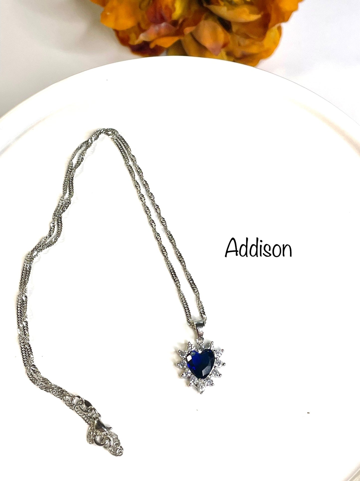 Blue Sapphire Pendant Necklace